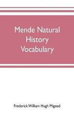 Mende natural history vocabulary