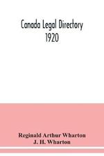 Canada legal directory 1920