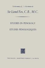 Etudes Penologiques Studies in Penology dedicated to the memory of Sir Lionel Fox, C.B., M.C. / Etudes Penologiques dédiées à la mémoire de Sir Lionel Fox, C.B., M.C.