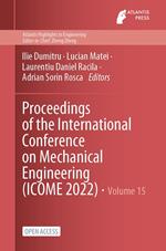 Proceedings of the International Conference on Mechanical Engineering (ICOME 2022)