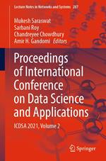 Proceedings of International Conference on Data Science and Applications