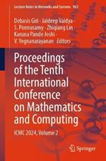 Proceedings of the Tenth International Conference on Mathematics and Computing: ICMC 2024, Volume 2