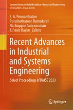 Recent Advances in Industrial and Systems Engineering