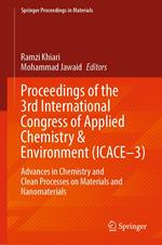 Proceedings of the 3rd International Congress of Applied Chemistry & Environment (ICACE–3)