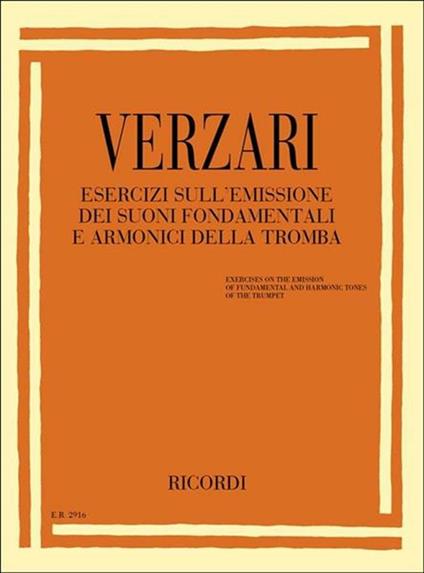  Esercizi Sull'Emissione Dei Suoni Fondamentali E. tromba -  S. Verzari - copertina