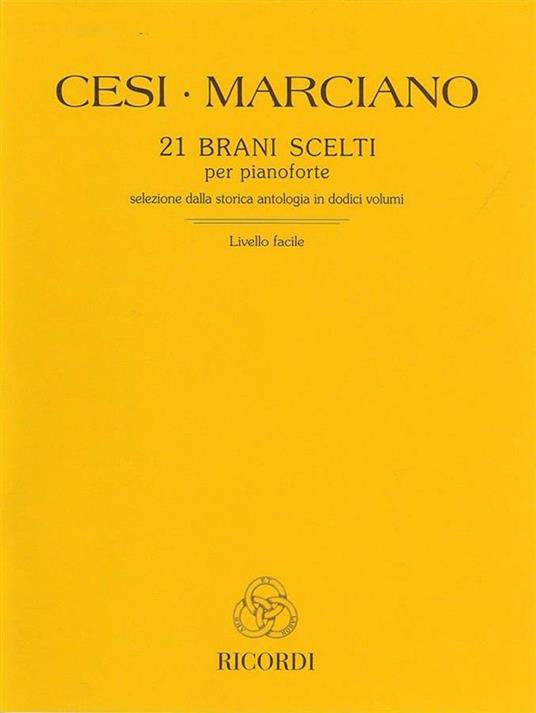  21 Brani Scelti. Pianoforte livello facile - copertina