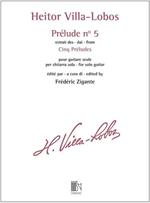  Prélude n° 5. extrait des Cinq Préludes. chitarra