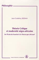 Théorie critique et modernité négro-africaine