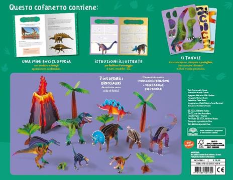 Dinosauri 3D da costruire. Ediz. a colori. Con 7 dinosauri 3D - Ana Brecevic,Maude Guesné - 4