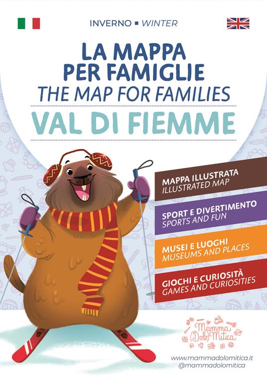 La mappa per Famiglie. Val di Fiemme. Inverno-The Map for families. Val di Fiemme. Winter. Ediz. bilingue - copertina