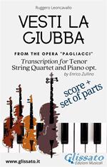 Vesti la giubba from the opera «Pagliacci». Tenor, strings and piano opt. Score & parts. Partitura e parti