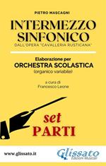 Intermezzo sinfonico . Spartiti per orchestra scolastica (set parti). Dall'opera «Cavalleria Rusticana»