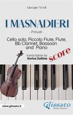 I Masnadieri (Prelude). Cello, Woodwinds & Piano (score). Partitura