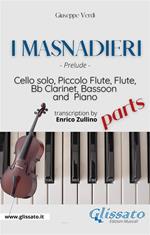 I Masnadieri (Prelude). Cello, Woodwinds & Piano (parts). Parti