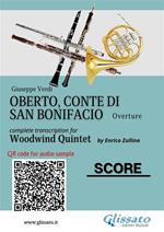 Oberto, Conte di San Bonifacio. Woodwind Quintet. Score. Overture. Partitura