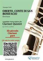 Oberto, Conte di San Bonifacio (overture). Clarinet Quintet/Ensemble. Parts. Parti