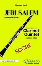 Jerusalem. Introduction. Clarinet Quintet (score). Partitura