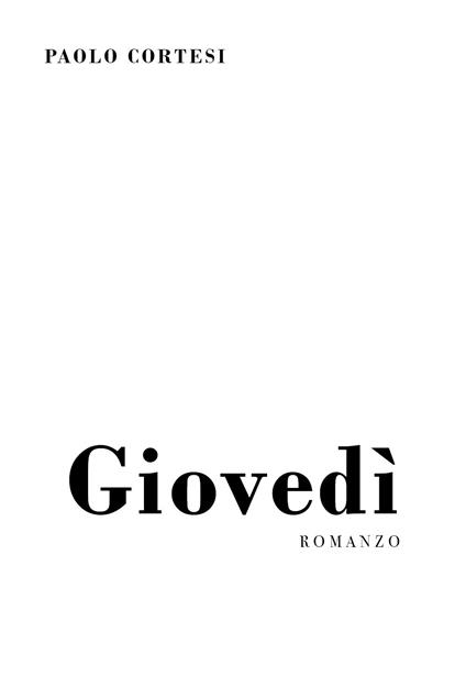 Giovedì - Paolo Cortesi - copertina