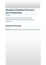 Quaderni didattici. Percorsi per l'inclusione (2021). Vol. 3: Quaderni didattici. Percorsi per l'inclusione (2021)