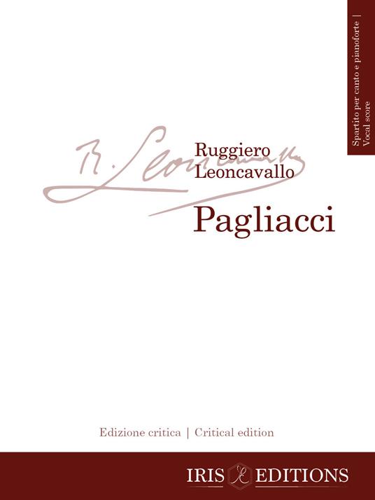 Pagliacci. Spartito per canto e pianoforte. Ediz. italiana e inglese - Ruggero Leoncavallo - copertina