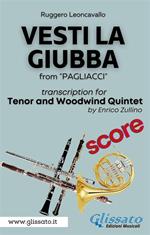 Vesti la giubba from «Pagliacci». Tenor & Woodwind Quintet. Partitura