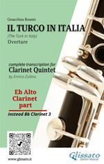 Il Turco in Italia (overture) for Clarinet quintet. Eb alto Clarinet (instead Bb 3) part