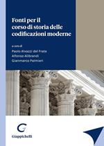 Fonti per il corso di storia delle codificazioni moderne