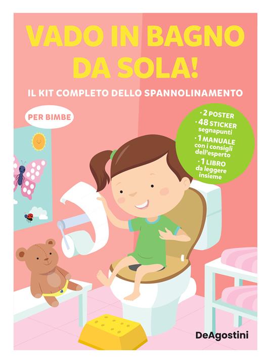 Vado in bagno da sola! Il kit completo dello spannolinamento. Con adesivi. Ediz. a colori. Con guida. Con 2 Poster. Con 48 Adesivi - Anne Giulieri - copertina