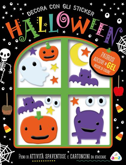 Decora con gli sticker. Halloween. Ediz. a colori. Con adesivi in gell - copertina