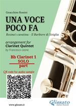 Bb Clarinet 1 (solo) part of «Una voce poco fa» for Clarinet Quintet. Rosina's cavatina «Il Barbiere di Siviglia»