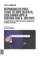 Responsabilità civile ex art. 82 GDPR 2016/679, cosa cambia dopo la sentenza CGUE n. 300/2023. La compatibilità del danno punitivo con l'ordinamento nazionale ed europeo