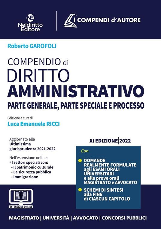 Compendio di diritto amministrativo - copertina