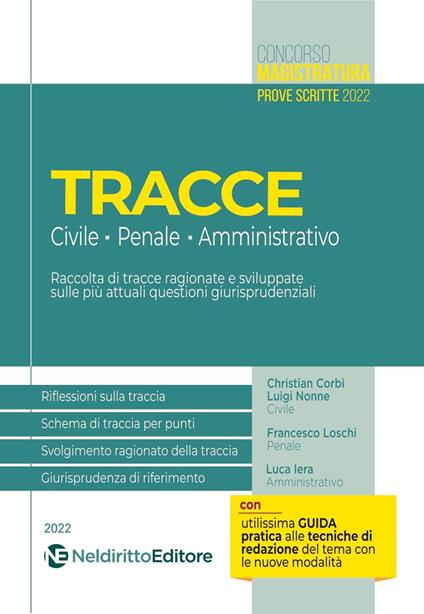 Tracce concorso magistratura 2022: civile, penale e amministrativo - copertina