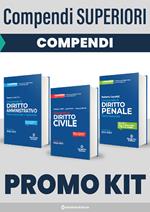 Kit Compendio superiore di diritto amministrativo-Compendio di diritto civile-Compendio di diritto penale. Parte generale