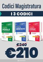 Kit codici magistratura 2023. Codice civile+Codice penale+Codice amministrativo