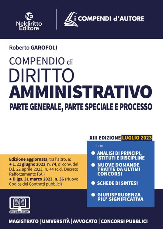 Compendio di diritto amministrativo. Nuova ediz. - copertina