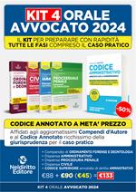 Speciale Orale Avvocato kit 3 dispense + 1 compendio + 1 codice amministrativo (Civile, Ordinamento forense + Procedura civile + Amministrativo). Nuova ediz.