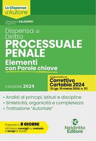 Dispensa di diritto processuale penale. Elementi con parole chiave