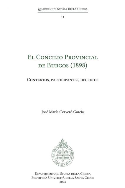 El Concilio Provincial de Burgos (1898)