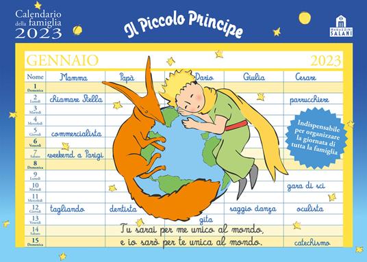 Il Piccolo Principe. Calendario della famiglia 2024 di Antoine de