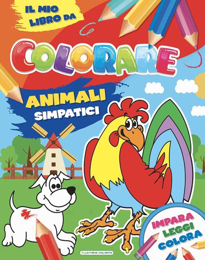 Animali simpatici. Il mio libro da colorare. Ediz. illustrata - copertina