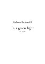 In a green light. For violin. Partitura
