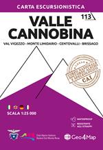 Valle Cannobina. Val Vigezzo, Monte Limidario, Centovalli, Brissago 1:25.000. Ediz. multilingue