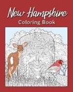 New Hampshire Coloring Book: Painting on USA States Landmarks and Iconic, Gifts for Tourist