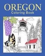 Oregon Coloring Book: Painting on USA States Landmarks and Iconic, Gift for Oregon Tourist