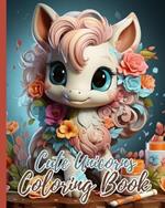 Cute Unicorns Coloring Book For Kids: 26 Unique and Cute Unicorns Coloring Pages for Girls Ages 4-8, Magical Unicorns