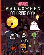 Cute Halloween Coloring Book for Kids: Easy Halloween Illustrations to Color for Kids Ages 2-8, Funny Halloween Pages