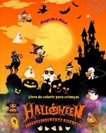 Halloween assustadoramente divertido Livro de colorir Ador?veis cenas de terror para curtir o Halloween: Incr?vel cole??o de cenas de Halloween para estimular a criatividade