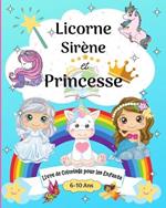 Pages à colorier pour les enfants de 8 à 12 ans: Pages à colorier pour les enfants de 8 à 12 ans avec des sirènes des princesses
