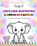 Lieflijke olifanten Kleurboek voor kinderen Schattige sc?nes van charmante olifanten en hun vrienden: Charmante olifanten die de creativiteit en het plezier van kinderen stimuleren